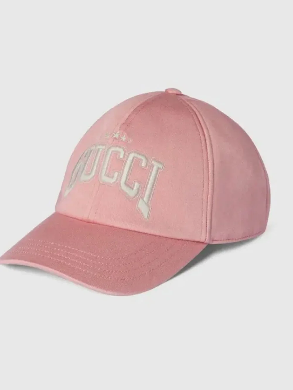 GUCCI HAT BASEBALL CAP PINK COTTON w LOGO EMBROIDERY UNISEX sz XL 60cm
